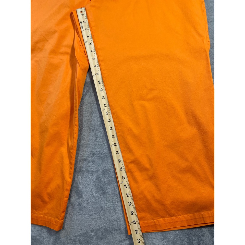 J.G. Hook Women 26W Crop Pants Orange Stretch Cotton Twill - Picture 3 of 8